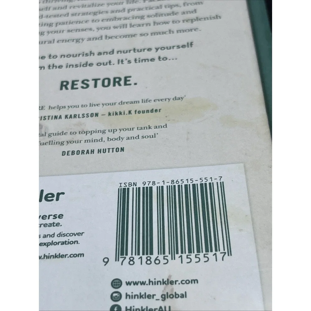 Restore 20‎ Self Care Rituals to Reclaim Your Energy Wellness Book